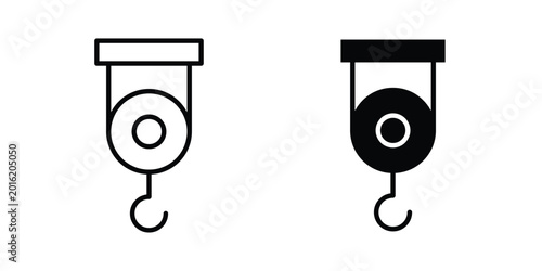 Photos Pulley icon vector design concept in black color