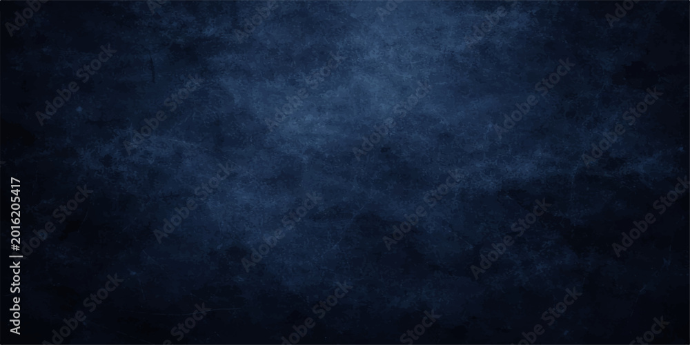 Wall Mural A dark blue grunge paper texture backdrop features a smoky black fog pattern res