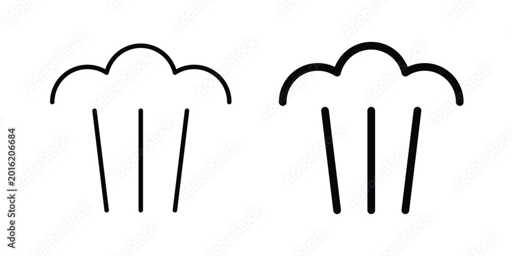 Φωτογραφία Steam icon vector design concept in black color