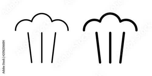 Foto Steam icon vector design concept in black color