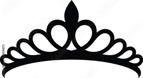 Foto Ornate princess crown silhouette isolated on white background representing luxury beauty queen authority and sophisticated graphic design elements for celebrations