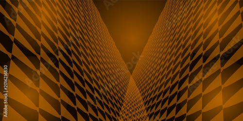 Obraz na płótnie Abstract yellow background of points and lines
