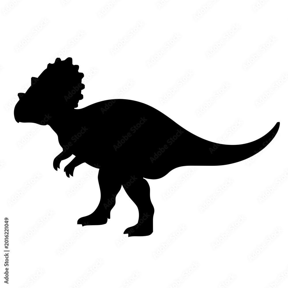 Fototapeta premium Pachycephalosaurus Silhouette – Flat Vector Plotter Cut File