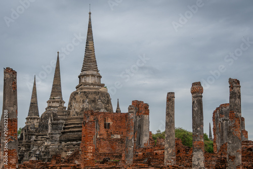 Fotografija View of Wat Phra Si Samphet, a temple in the city of Ayuthaya, Thailand