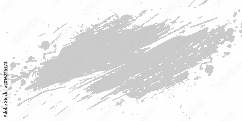 Obraz premium Minimalist gray paint splatter and artistic brush strokes on a clean white background. A modern, distressed texture perfect for industrial aesthetics, creative branding, and subtle digital backdrops.