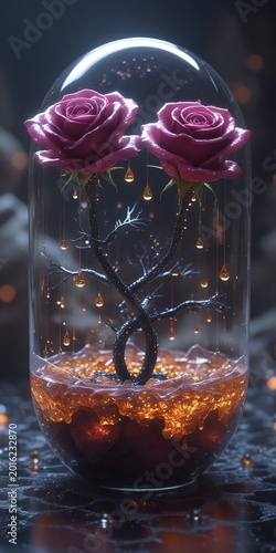 glass of whiskey with ice