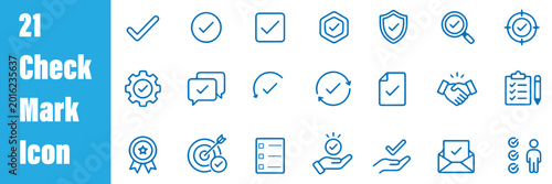 фотографія Black Check Mark and Checkbox Icon Collection