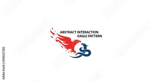 Free Download Abstract Eagle and Snake Interaction Logo Design - Fiery Wings & Coiled Serpent - GFXLoad