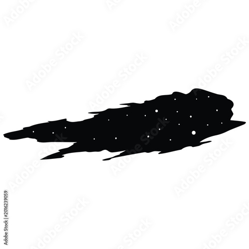 Foto Abstract space debris silhouette illustration with stars, vector graphic