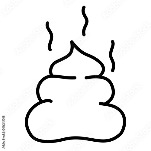 Εκτύπωση καμβά Nasty Vector Illustration Poop Awful Icky Noxious Unpleasant Stinky