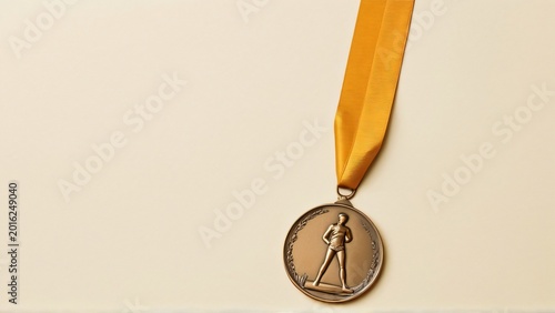 Abstract Running Medal Ribbon Close-Up