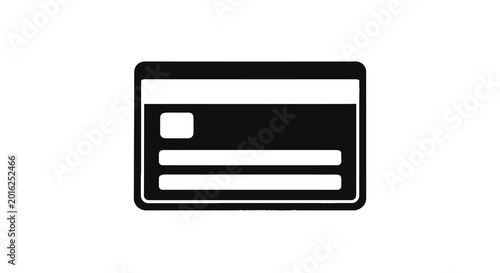 Fotografi Credit card silhouette on a white background