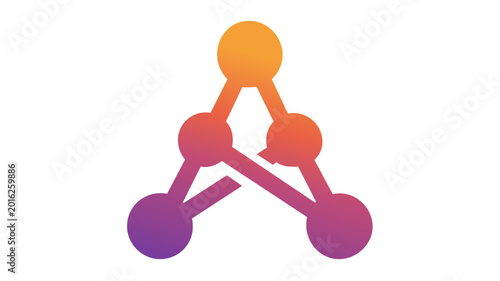 Minimalist brand identity vector icon for business marketing and analytics featuring a professional flat illustration design suitable for corporate strategy and visual communication development.