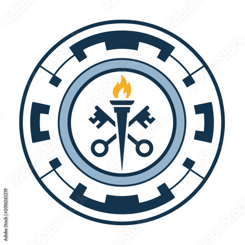 Quadro su tela goddess  vector symbol, triple goddess crone and trivia sign, wheel seal illustration, mystical pagan spiritual emblem, ancient occult symbol, clean decorative vector artwork