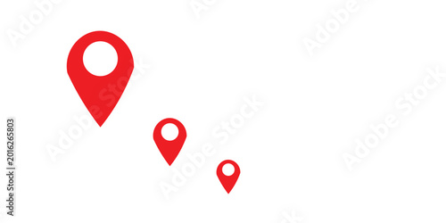 Cuadro en lienzo Pinpoint blue and white isolated icon