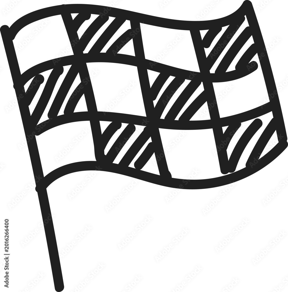 Fototapeta premium Racing Chequered Finish Flag Motorsport Icon
