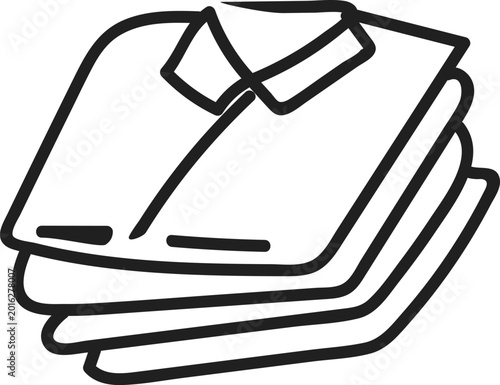 Folded Clothes Stack Laundry Fabric Icon