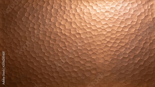 Flat hammered bronze metal texture