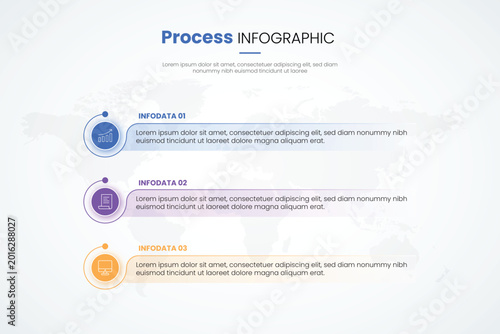 Konstfotografi 5 points stage template infographic concept for slide presentation with big circ