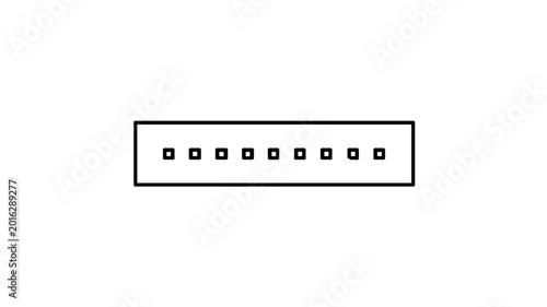 Streamlined server rack unit vector icon featuring active status lights for enterprise data storage and cloud computing solutions, minimalist digital hardware illustration for networking tech.