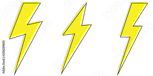 Free Download Lightning icon set. electric icon vector. power icon. Outline thunderbolt lightning icon. energy icon with white background EPS10 - GFXLoad