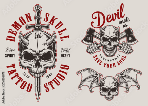Φωτογραφία Skull and tattoo designs