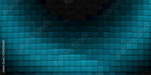Blue Square Tile Mosaic Abstract Background Texture for Futuristic Technology and Digital Design