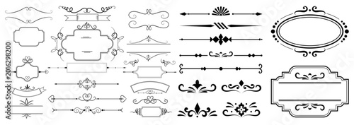 Tableau sur toile Set of decorative divider elements