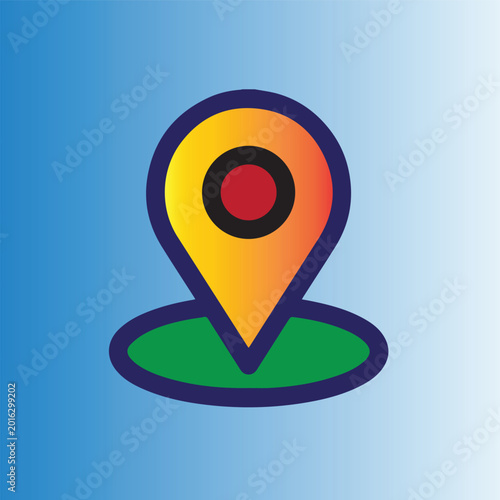 Map Pointer with Pin Icon Vector Design illustration adobe stock illustrator