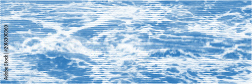 Sea foam halftone grain texture background. White ocean water surface in dotted bitmap style vector illustration