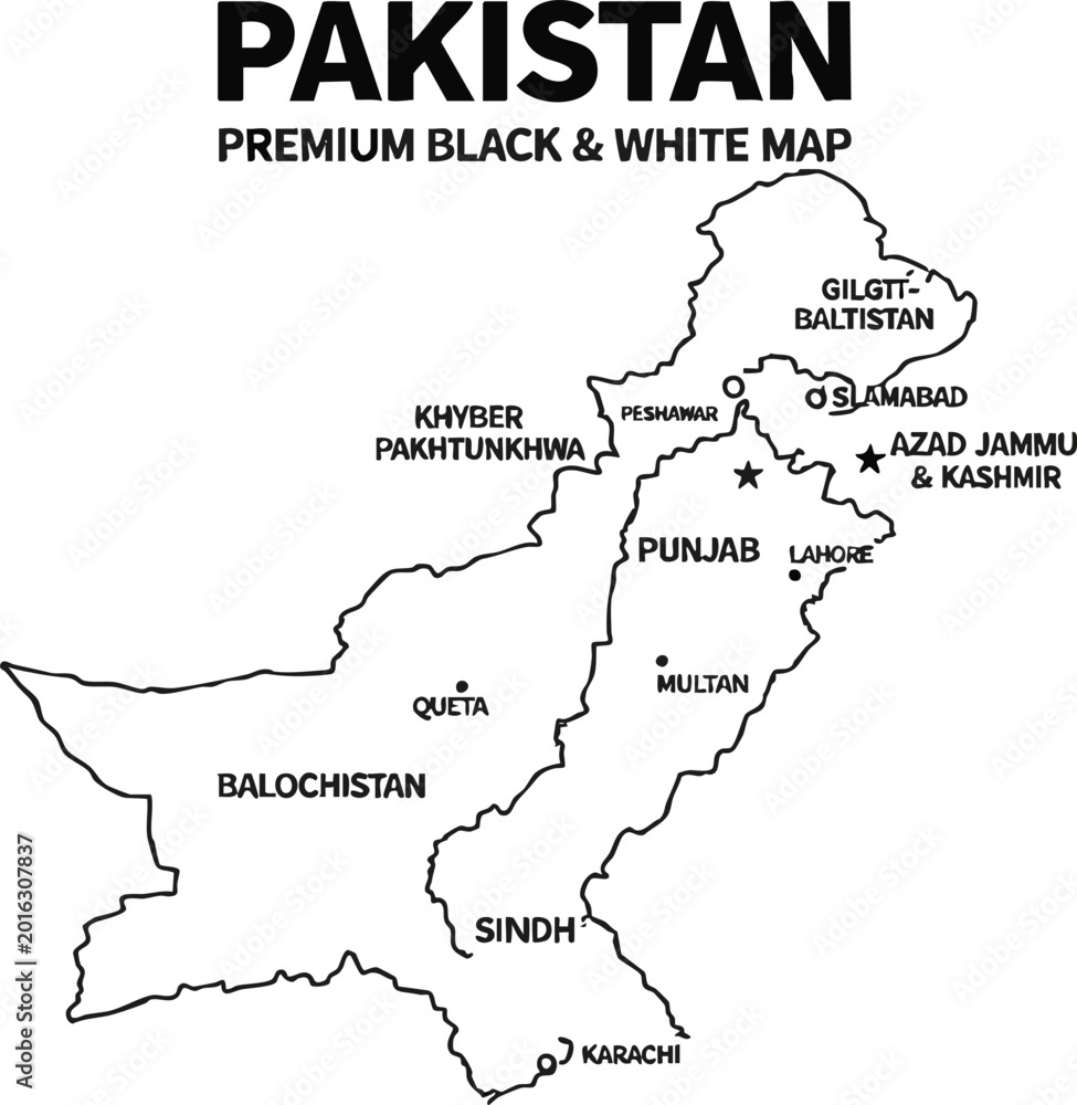 Fototapeta premium Map Pakistan
