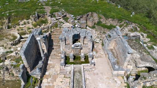 Konstfotografi Aerial drone view of the ancient city of Perge. Antalya - Turkey