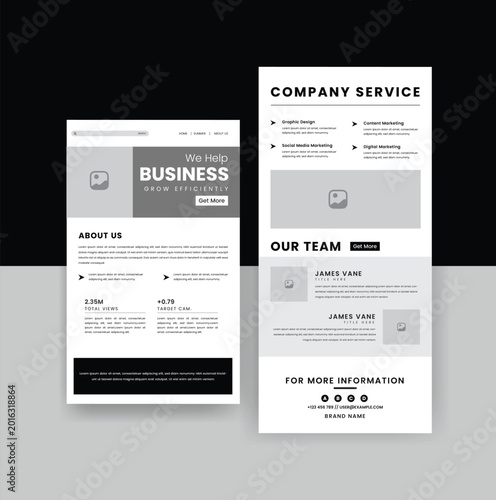 Email Newsletter Template Design for Business.