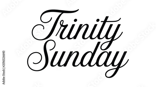 Fotografija trinity sunday elegant calligraphy typography illustration representing christia
