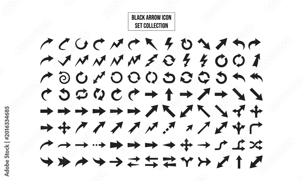 Fototapeta premium Creative Arrow Icons Bundle in Vector