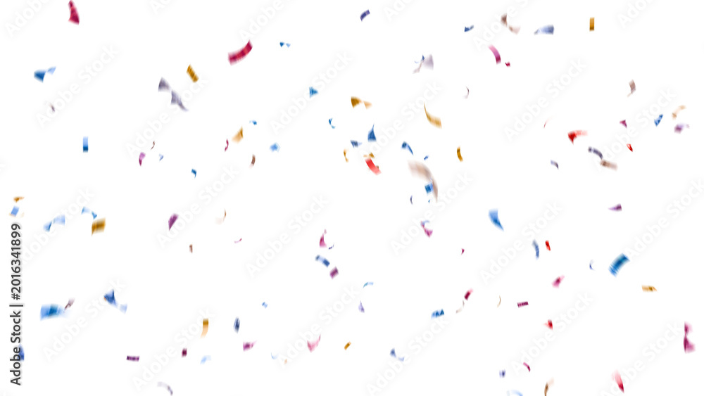 Fototapeta premium Shiny Celebration Confetti PNG Set – Luxury Rainbow Gold Multicolor Confetti Elements for Wedding Birthday New Year Party on White Background