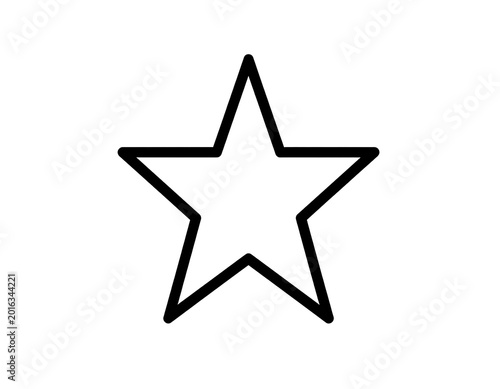 A simple black star outline on a white background (2)