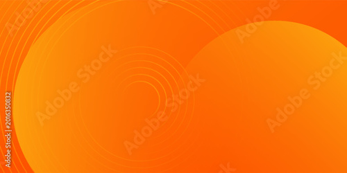 Abstract orange background with circles. Vector illustration