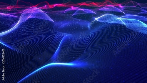 Schilderij op canvas 3d render VJ loop