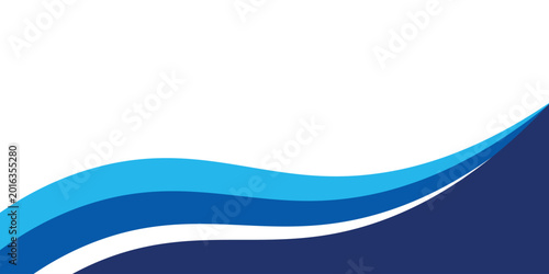 Modern Layered Blue Curve Design