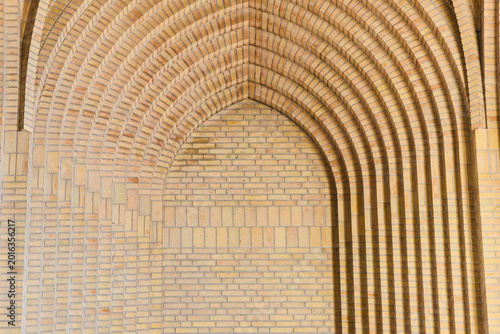 Photography Geometric brick vaults inside Grundtvigs Church in Copenhagen Denmark