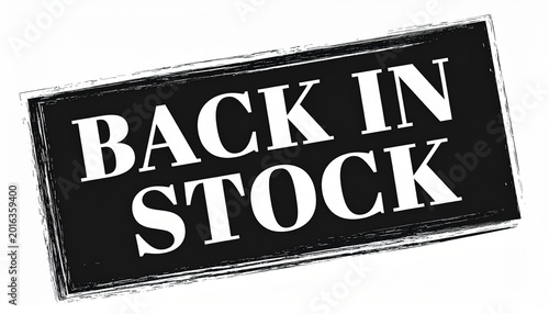 BACK IN STOCK Stamp – Availability & Restock Symbol