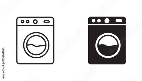 Fotografía Washing machine icons are arranged