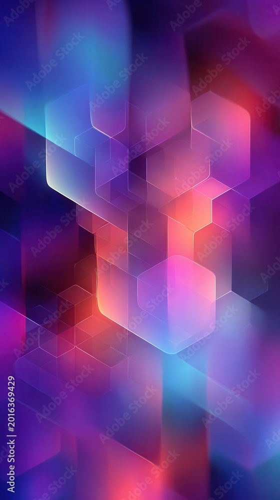 Fototapeta premium Abstract Hexagon Design Futuristic Color Gradient Background