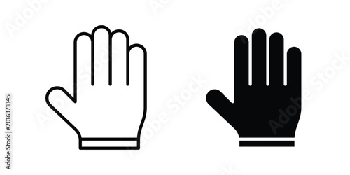 Bild auf Leinwand Gloves icon concept editable stroke outline