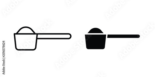 Cuadro en lienzo Scoop icon concept editable stroke outline