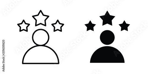 Tableau sur toile User experience icon concept editable stroke outline