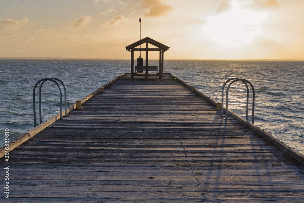 Fototapeta premium Pier Overlooking the Ocean at Ceduna, Australia
