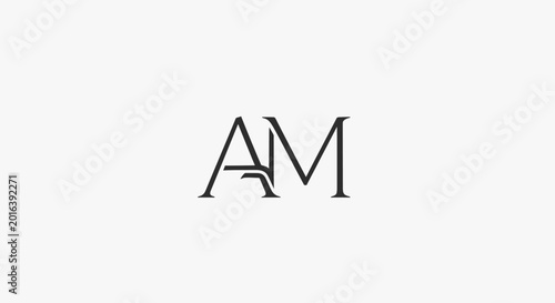Free Download Elegant AM Monogram Logo Design - Modern Lettermark with Sophisticated Font - GFXLoad