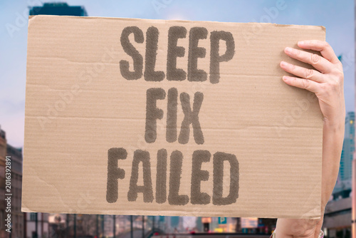 Foto "Sleep Fix Failed" Chasing a perfect sleep score often worsens underlying insomnia symptoms